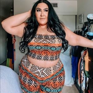 Rebdolls print set / top and pants